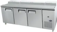 Table rfrigre de prparation 3 portes avec vitrine  capot inox ATOSA