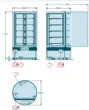 Vitrine rfrigre cylindrique faces vitres positive ventile DIAMOND - LUXOR RON/79AV