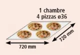 Four  pizza lectrique 1 chambre 4 pizzas TORNATI FORNI - FP 172B FP 172B