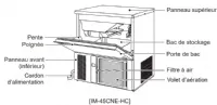 Machine  glaons cube 46Kg/24h avec rserve HOSHIZAKI - IM - M065 IM-45CNE-HC