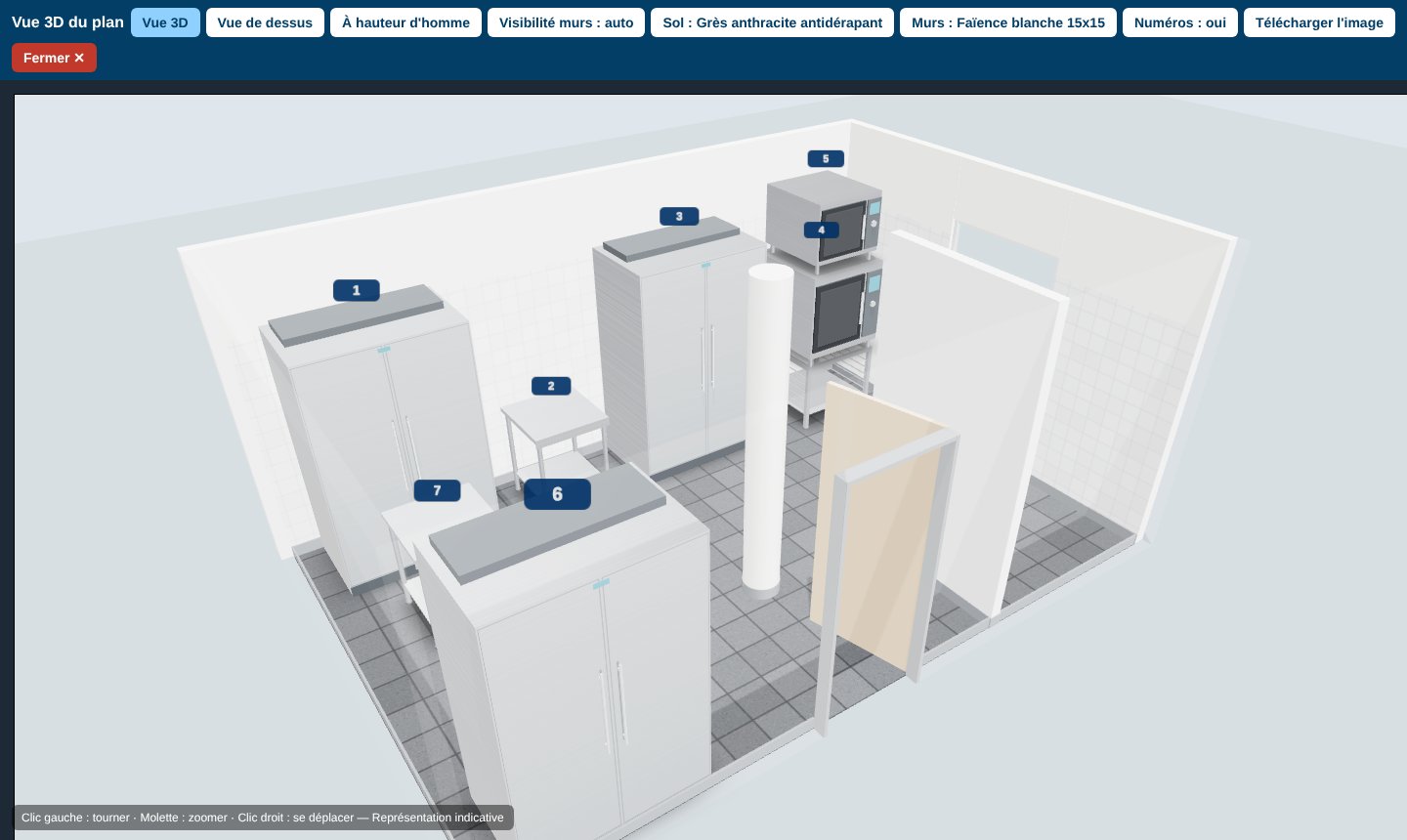 Vue 3D du plan