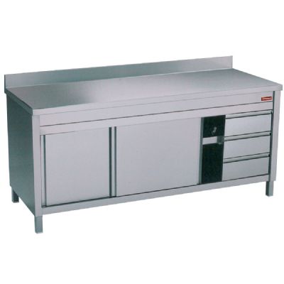 Meuble inox  tiroirs