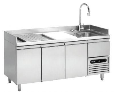 Meuble rfrigr de prparation poisson