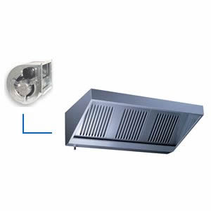 Hotte professionnelle murale avec moteur