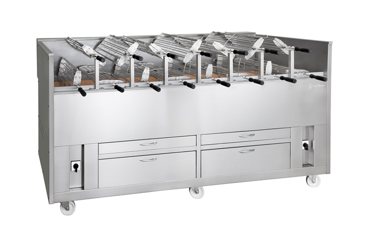 Barbecue portugais 5 broches 15 poulets GRELHACO sur CHR Barbecue portugais 5 broches 15 poulets GRELHACO sur CHR