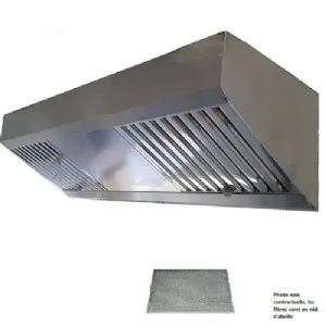 Hotte professionnelle pour food truck longueur 1000mm CAPTINE ALVENE 11R0510R080