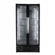 Armoire  boisson 2 portes vitre 458 Litres noire COMBISTEEL