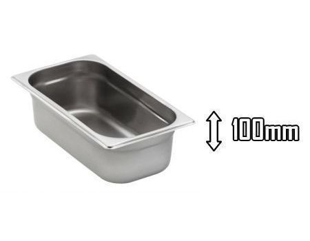Bac gastro inox GN 1/3 profondeur 100mm