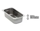 5 Bacs gastro inox GN 1/3 profondeur 150mm