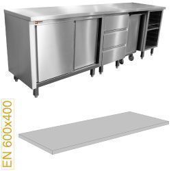 Plan De Travail Inox Longueur 500 Mm Equipement Cuisine Pro Et Materiel Restauration Pro