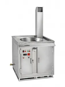 Friteuse professionnelle gaz 20 litres cuve conique sur socle InBlan QM20