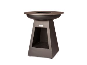 Barbecue brasero plancha hauteur 100cm version noir avec stockage bois ONFIRE