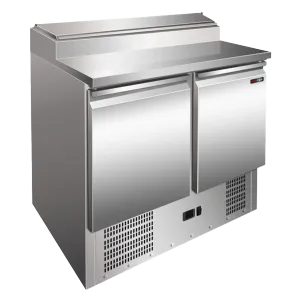 Saladette rfrigre 2 portes avec vitrine  capot REDFOX MT 901