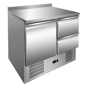 Saladette rfrigre 1 porte et 2 tiroirs inox REDFOX MTZ 902
