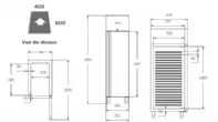 Armoire réfrigérée Blanche 400*600 21 niveaux AE600PP