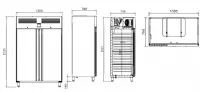 Frigo professionnel 2 portes negatif 600x400 compatible 60 Hz INFRICO AGB1402BTPAST-60hz