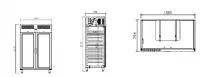 Frigo professionnel 2 portes positif GN 2/1 compatible 60 Hz INFRICO AGB1402CR-60hz