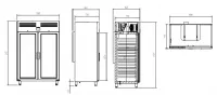 Armoire de maturation 2 portes 1240 litres compatible 60 Hz INFRICO AGB1402MDAB-60hz