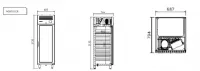 Frigo professionnel 1 porte positif GN 2/1 compatible 60 Hz INFRICO AGB701CR-60hz