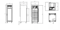 Armoire de maturation 1 porte 560 litres compatible 60 Hz INFRICO AGB701MDA-60hz