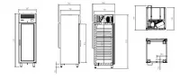 Armoire de maturation 1 porte 560 litres compatible 60 Hz INFRICO AGB701MDAB-60hz