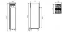 Frigo professionnel 1 porte positif GN 1/1 compatible 60 Hz INFRICO AGN301-60hz