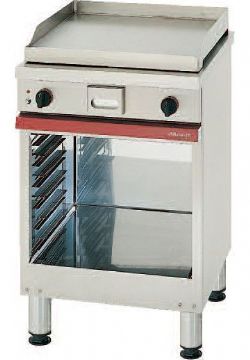 Plancha professionnelle gaz en acier lisse 600 AMBASSADE