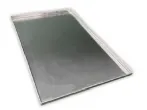 Plaque p�tisserie aluminium 400x600mm non perfor�e 2 bords 10mm 45�- ouvert sur le 600 �paisseur 2mm