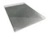 Plaque p�tisserie aluminium 400x600mm perfor�e 3 bords droits 23mm et 1 bord 45�