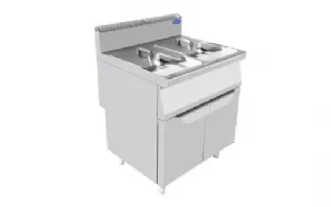 Friteuse professionnelle gaz 2 x 16 Litres sur placard ATOSA AT7G8F-F
