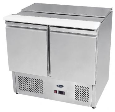 Saladette réfrigérée 2 portes avec capot inox ATOSA Saladette réfrigérée 2 portes avec capot inox ATOSA