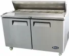 Saladette rfrigre 2 portes avec groupe arrire et capot inox ATOSA