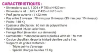 Cellule table de refroidissement et surglation 8  15 niveaux GN1/1 ou 400x600 ACFRI - RS 40 Table RS40T/RL