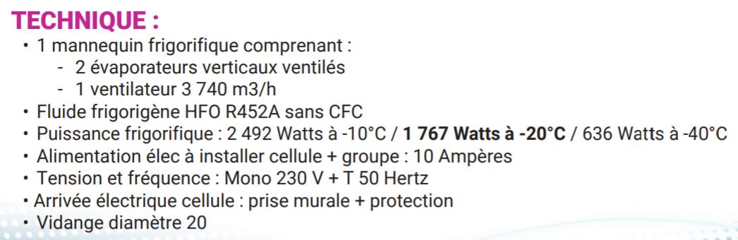 Cellule table de refroidissement et surgélation 8 à 15 niveaux GN1/1 ou 400x600 ACFRI - RS 40 Table RS40T/RL
