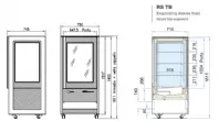 Vitrine rfrigre 4 faces vitres ngative statique ISA - Cristal Tower 75 LH RS TB