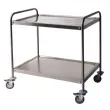 Chariot de service inox 2 niveaux Longueur 900mm BERTRAND - CD2/0960-C