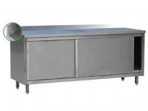 Meuble inox portes coulissantes 1800x600mm BERTRAND - TF/186