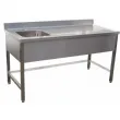 Table du chef inox cuve  gauche 1600x700mm BERTRAND - TCGX/1870