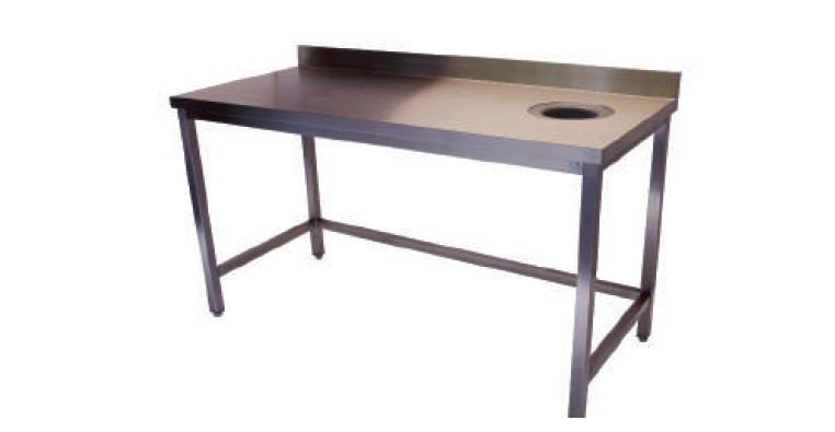 Table de travail pour horeca en inox 3 portes réfrigérées 700 mm pro