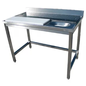 Table inox lave lgumes 1600x700mm BERTRAND - PLPL/1670 PLPL/1670+PP/0
