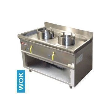 Fourneau wok 2 brleurs en ligne DIAMOND