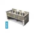 Fourneau wok 3 brleurs en ligne DIAMOND