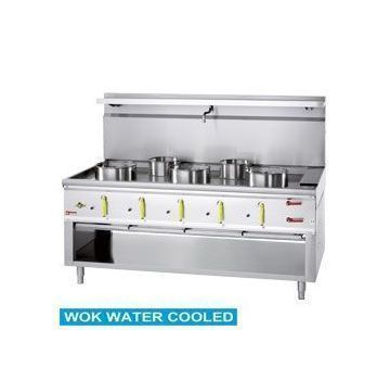 Fourneau wok 5 brleurs en triangle DIAMOND
