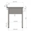 Plonge inox 1 bac avec gouttoir  droite 1400x700mm BERTRAND - PL/1416D PL/1416D+P0/LV