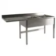 Plonge inox 2 bacs avec gouttoir  gauche 2000x700mm BERTRAND - PL/2026G