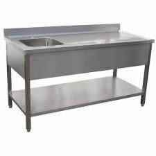 Table du chef cuve  gauche et tagre 1000x700mm BERTRAND