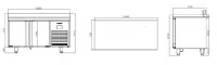 Table r�frig�r�e 2 portes negatif 700 de profondeur compatible 60 Hz INFRICO BMGN1470BT-60hz