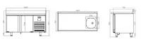 Table r�frig�r�e 2 portes vitr�es positif 700 de profondeur compatible 60 Hz INFRICO BMGN1470F-60hz