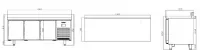 Table r�frig�r�e 3 portes negatif 700 de profondeur compatible 60 Hz INFRICO BMGN1960BT-60hz