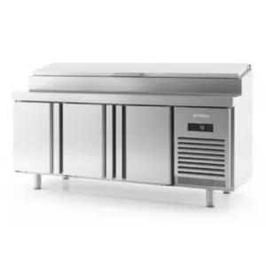 Table r�frig�r�e de pr�paration positif 3 portes s�ries GN1/1 700 compatible 60 Hz INFRICO BMGN1960EN-60hz